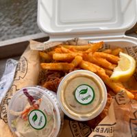 Vegan “fish” fry at Lakefront Brewery in Milwaukee