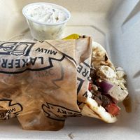 Vegan 🌱 gyros  at Lakefront Brewery in Milwaukee