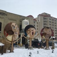 Outside at Lakefront Brewery in Milwaukee