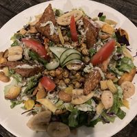 Chickpea salad with added tempeh. Can be made vegan - just ask!  at Chillout Cafe & Craft in Perhentian Islands