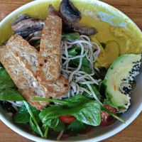 Soba tempe bowl at Wholesome Eatery Cafe in Manly
