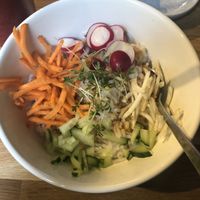 Vegan pokebowl at Jardin in Goes