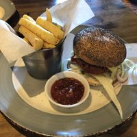 Vegan burger.  at Wealden Hall in East Malling