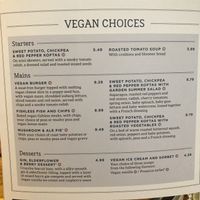 Vegan options.  at Wealden Hall in East Malling