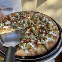Gluten Free Vegan Baked Potato Pizza at Brick Road Pizza Co in Grand Rapids
