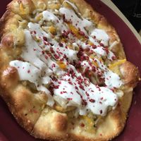Vegan Loaded Potato Pizza (no scallions)  at Brick Road Pizza Co in Grand Rapids
