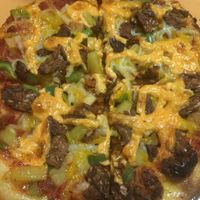 Vegan pizza at Brick Road Pizza Co in Grand Rapids