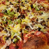 Vegan pizza! at Brick Road Pizza Co in Grand Rapids