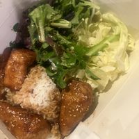 Teriyaki vegan fried chicken plate   at Aburaya in Oakland