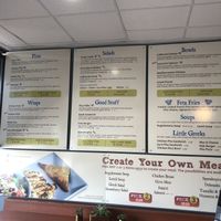 Vegetarian choices marked with a carrot  at Greek City Cafe in Clearwater