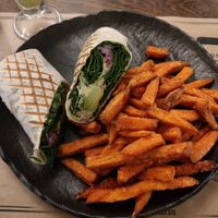 Vegan wrap. I change the cheese and put houmous instead at Euphoria Biergarten in Cluj-napoca