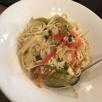 Vegan Mediterranean linguine  at City Park Grill in Petoskey