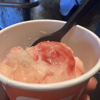 Pink rose & watermelon sorbet (vegan)  at Salt & Straw in Del Mar