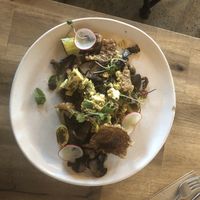 Roast mushrooms with tofu scramble  at Cote Terra in Oakleigh