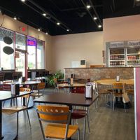 Seating area at Ellie's Deli in Naperville