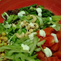Buddha bowl (dressing made with soy yoghurt) at La Finestra in Treviso