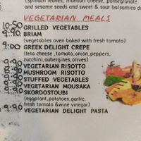 Vegetarian menù, ask to make it vegan 🧾 at Wine & Roses in Planos
