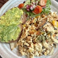 Tofu scramble with mushrooms and avocado  at Ellie's Cafe in Hoi An
