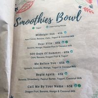 Menu at Ellie's Cafe in Hoi An