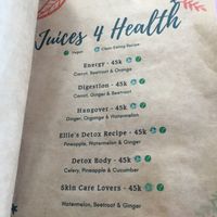 Menu at Ellie's Cafe in Hoi An