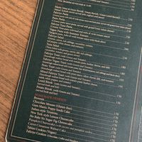 English Menu with clearly vegan marked dishes   at Fahriye Cafe in Istanbul