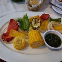 Grilled vegetable plate at El Atrio del Mayab in Valladolid