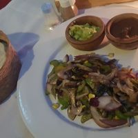 Fajitas filling with lots of tortillas! Tortillas were very thick and dense... at El Atrio del Mayab in Valladolid