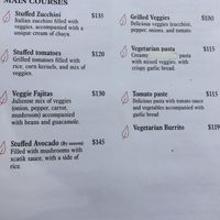 Menu at El Atrio del Mayab in Valladolid