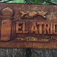 Sign  at El Atrio del Mayab in Valladolid