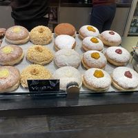 Vegan donuts on display  at The Hot Donut in Dublin