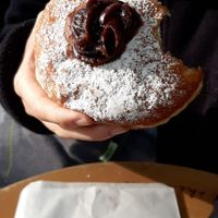 Chocolate donut at The Hot Donut in Dublin