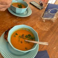 Vegan soup at Cafe Nu in Stykkisholmur