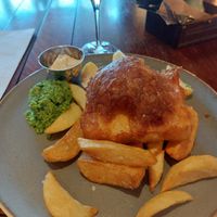 They still have the vegan fish and chips, really good at White Horse in Shrewsbury