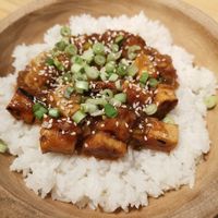 Tofu general Tao at Poseidon's Kitchen in Oleron