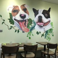 Beautiful inside at Bulldog Vegan in Paris