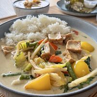 Green curry with tofu  #Veganuary at Infineathai in Mallorca