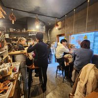 Inside at alt. coffee roasters in Kyoto