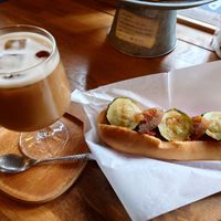 Iced cappuccino at alt. coffee roasters in Kyoto