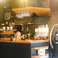 Interior  at alt. coffee roasters in Kyoto