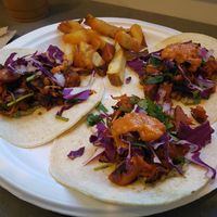 Jackfruit Carnitas tacos. One of my faves! 😋 at Wanderlust Vegan Eatery in Albuquerque