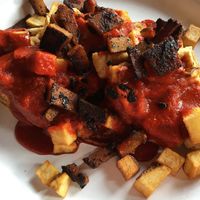 Savory pancakes at Wanderlust Vegan Eatery in Albuquerque