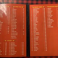 a snap of the menu at Yaotsu's Veggie Table in Kohima