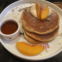 Vegan Peach  pancakes   at Breakfast Republic - Mission Beach in San Diego