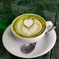 Matcha latte at Cotidiano in Lisbon