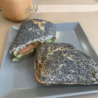 Hummus, avocado, cucumber and tomato sandwich   at Papaya in Faro