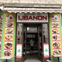 Main entrance  at Bistro de Libanon in Leipzig