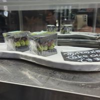 Vegan matcha red bean paste cake at Kin Cafe 753 in Yokohama