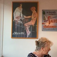 The seating area  at Ocio in Ivrea