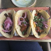 Vegan taco trio at Elephant and The Dove in Skaneateles