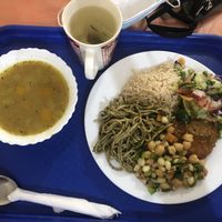 2,75 dollars a plate with drink and soup. Things are really quick, and prepared before hand. You can pick 5 different dishes you like, most of them are vegan.  at Veggie World in Guayaquil